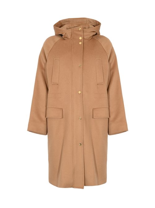 Parka lungo Alcade in drap di lana con interno trapuntato imbottito MAX MARA STUDIO | 2526036012600006